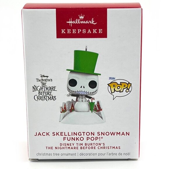 2024 Hallmark Christmas Ornament Jack Skellington Snowman Funko Pop Nightmare - Picture 1 of 2